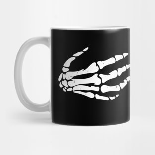 Breast Cancer Awareness Skeleton Hands Pink Ribbon Mug